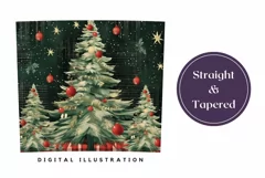 Christmas Tumbler Wrap, Christmas Tree Tumbler Design Product Image 3