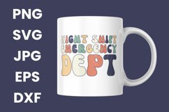 Retro Night Shift Emergency Dept, Night Team SVG Product Image 3