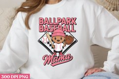 Ballpark Baseball Mama PNG, Baseball Mama Sublimation PNG Product Image 3