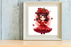 Fruits Little Princess Sublimation Clipart Product Image 3