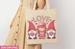 Love Valentine's Gnome PNG, Cozy Valentine Sublimation P Product Image 3