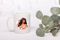 Pin Up Girl Illustration, Cartoon Girl Print, Flowers PNG Product Image 3