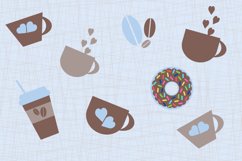 brown and blue Coffee clipart Product Image 3
