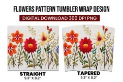 Flower Pattern Tumbler Warp Design Product Image 3