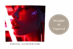 Glossy Lips Tumbler Wrap, Neon Lights Tumbler Sublimation Product Image 3