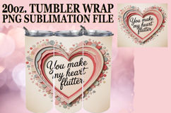 Refreshing days 20oz tumbler wrap, Heart Quote Product Image 1