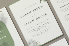 elegant wedding invitation card with roses flower Product Image 3