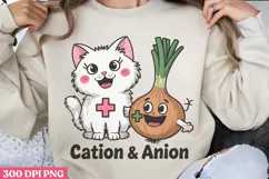 Cation & Anion PNG, Chemistry Sublimation PNG Product Image 1