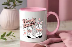 Howdy Easter PNG, Cowgirl Boots Bunny PNG Design Product Image 3