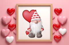 Gnome Watercolor Valentines Clipart, Valentines Clipart Product Image 3