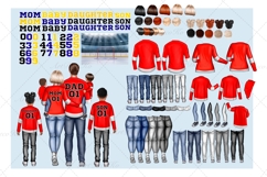 Hockey Family clipart: &quot;HOCKEY CLIPART&quot; Hockey jerseys PNG Product Image 2