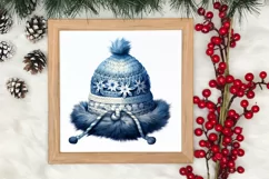 Cozy Christmas Knitting Clipart, Christmas PNG Product Image 3