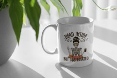 Dead Inside But Caffeinated Skeleton coffee png Product Image 5