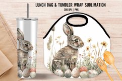 Easter Bunny Lunch Bag Sublimation|Tumbler Wrap Design Product Image 1