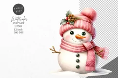 Christmas clipart, Snowman clipart, Winter sublimation Product Image 1