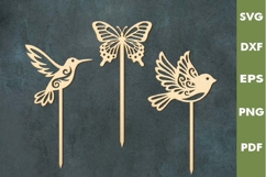 Plant Stakes Decoration |Garden Topper Laser cut SVG, Cricut Product Image 3