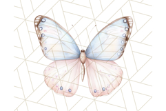 Pastel Blue Fairy Garden Clipart, Enchanted Cottagecore Png Product Image 3