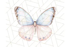 Pastel Blue Fairy Garden Clipart, Enchanted Cottagecore Png Product Image 3