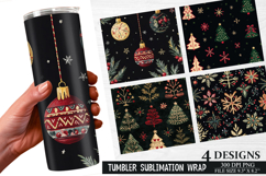 Christmas Tree Tumbler Wrap| Christmas Tumbler Wrap Design Product Image 1