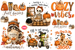 Autumn Sublimation, Fall Sublimation, Pumpkin Autumn PNG Product Image 1