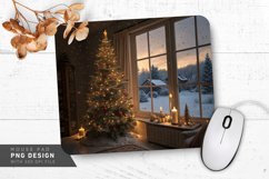 Cozy Christmas Night with Tree Mouse Pad PNG Design Product Image 1