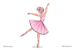 Pink Ballerina Clipart Product Image 8