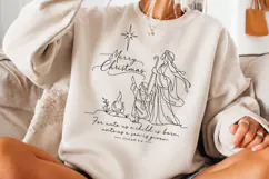 For Unto Us a Child Is Born Christmas PNG, Isaiah 9:6 Nativi Product Image 3