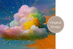 Art Tumbler Wrap, Clouds Tumbler Sublimation, Sky PNG Product Image 3