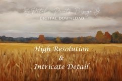 Fall Wall Decor Printable Field Still Life Painting Product Image 4