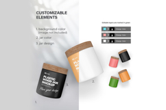 Plastic Jars With Wooden Lids - PSD Mockup Product Image 3