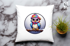 Winter Owl Clipart Sublimation PNG Product Image 3