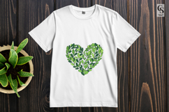 Green Leaf Heart Clipart PNG Product Image 2