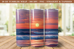Sunset &amp; Sea Tumbler Wrap | 20 oz tumbler wrap Product Image 1