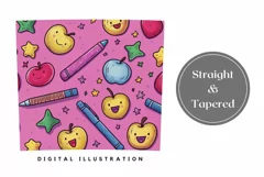 School Tumbler Wrap Design, Sweet Apples Tumbler Sublimation Product Image 3
