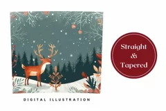 Christmas Tumbler Wrap, Christmas Landscape Tumbler Design Product Image 3