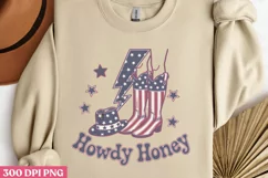 Howdy Honey PNG, Western 4th Of July Sublimation PNG Product Image 3