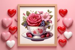 Vintage Valentines Day Flowers Clipart Product Image 3