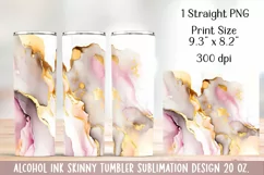 Alcohol ink Tumbler Design Sublimation. 20 oz, PNG. Product Image 4