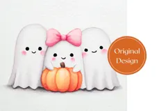 Watercolor Halloween Ghost Tumbler, Cute Halloween Tumbler Product Image 3