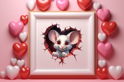 Valentine Broken Heart Animal Clipart, Valentines Couple Product Image 3