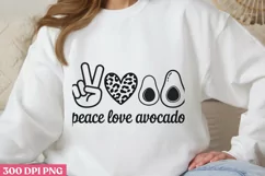 Peace Love Avocado PNG, Avocado Sublimation PNG Product Image 3