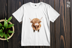 Rustic Highland Cow Clipart Sublimation PNG Product Image 3