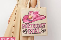 Birthday Girl PNG, Pink Western Sublimation PNG Product Image 1