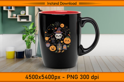 Cute Ghost Pumpkin and Cat Halloween PNG Design Product Image 3
