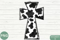 Cross PNG | Cow Print Cross PNG | Easter Sublimation Product Image 2