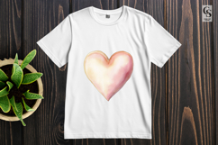 Watercolor Pastel Heart Clipart Sublimation PNG Product Image 3