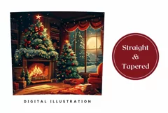 Christmas Tree Tumbler Wrap, Winter Tumbler Sublimation Product Image 3
