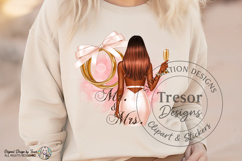 Mr And Mrs Bride Glam Girl Sticker PNG Wedding Clipart Product Image 3