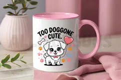 Cartoon Dog With Heart Balloon And Dog Bones Vector Product Image 3