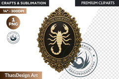 Vintage Zodiac Cameo Clipart Antique Horoscope Graphics PNG Product Image 1